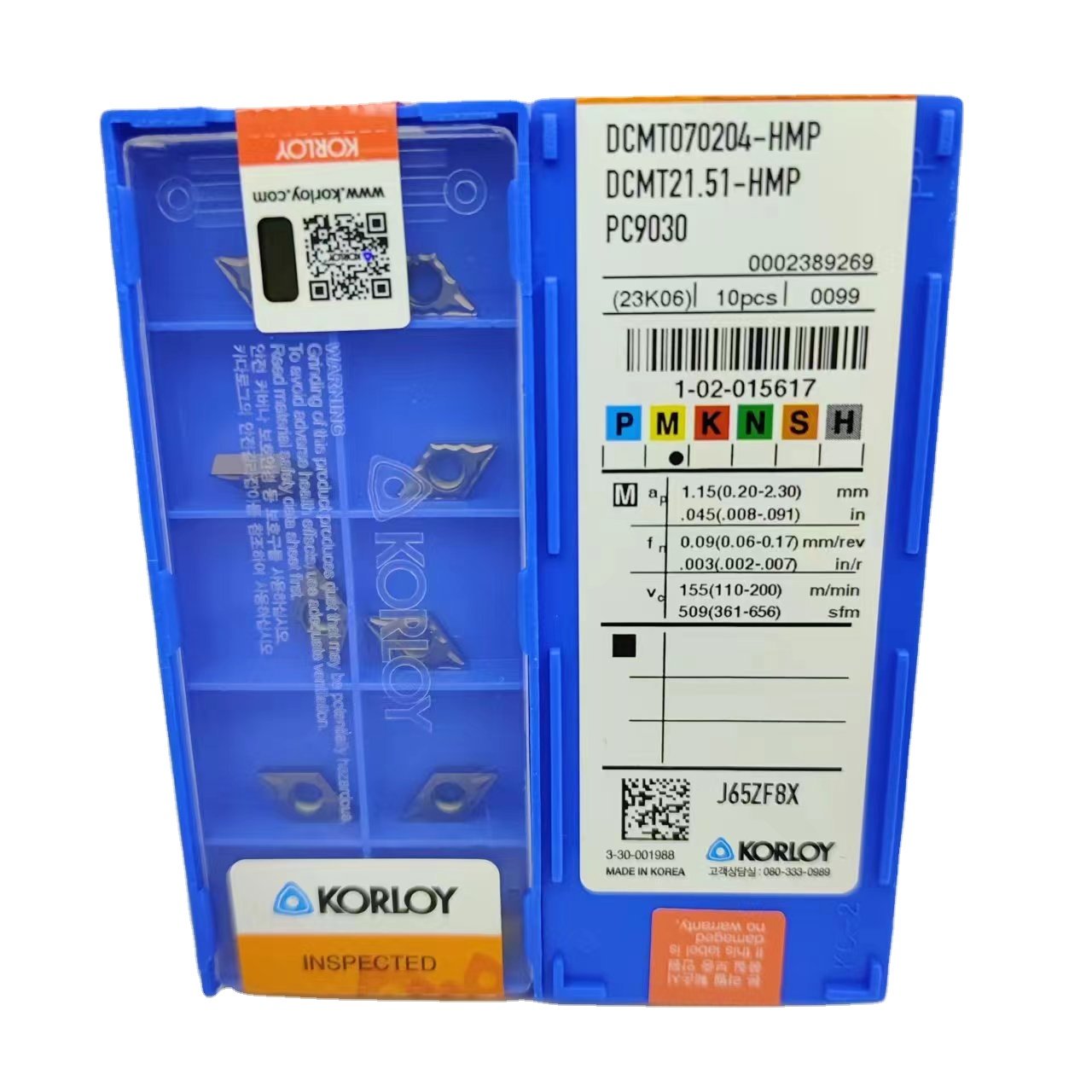 Korloys Original DCMT070204-HMP Series CNC Turning Tool Full Boring Tool PC9030 Made of Stainless Steel