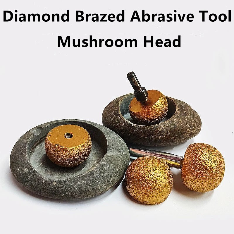 Diamond Brazing Mushroom Head Polishing Stone Pebble Cobblestone Marble Abrasive Tool