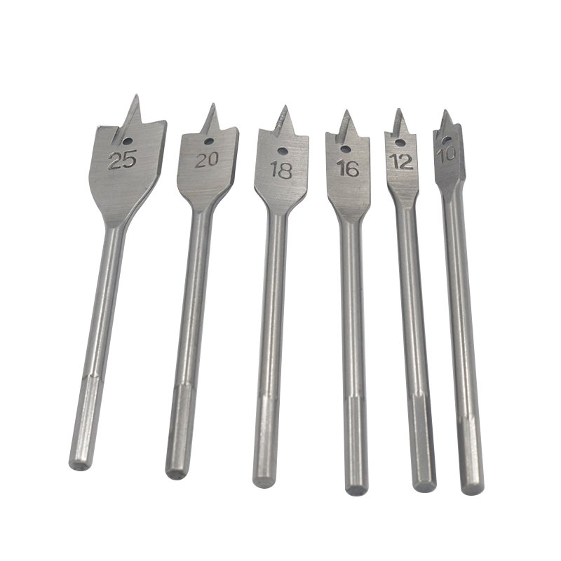 Professional High Carbon Steel Hex Shank Spade Bits Flat Boring Bit Wood Drill Bit Set
