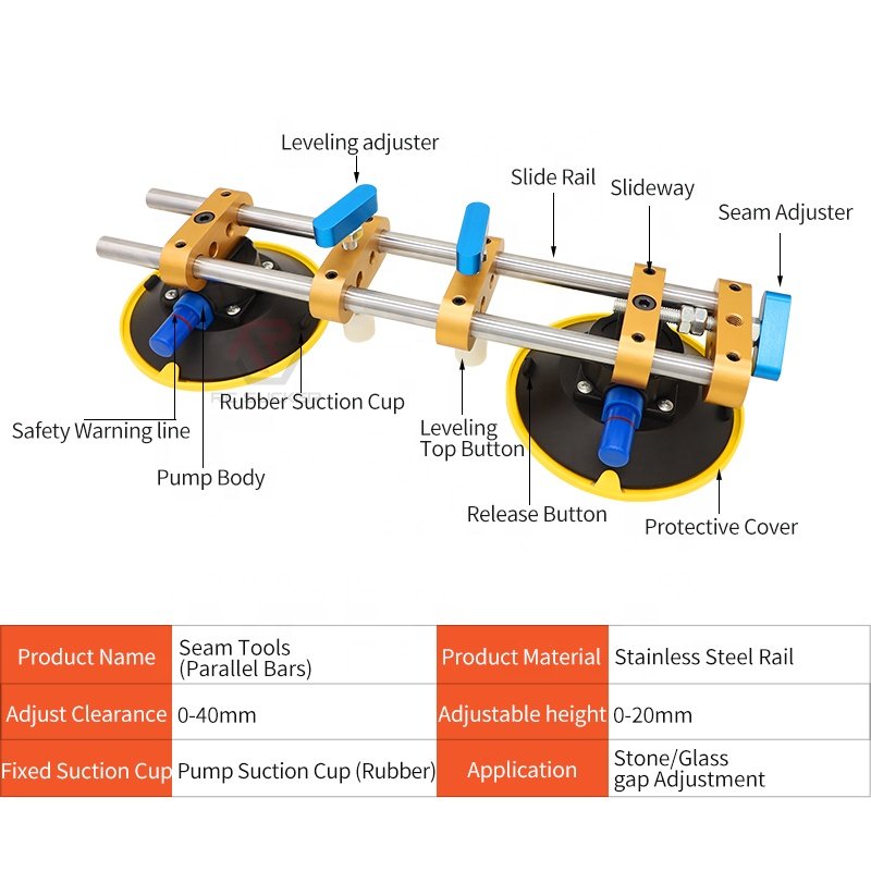 Vacuum Seam Setter Hand Tools for Stone Granite Ceramic Tile Jointing Leveling Suction Cups