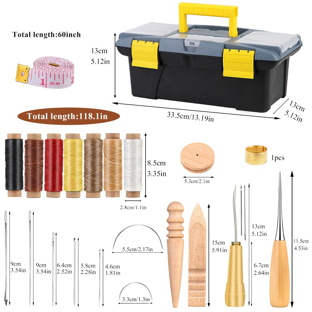 MIU073 Professional DIY Leather Craft Handmade Sewing Working Tool Set