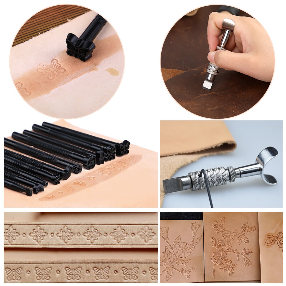 MIU073 Professional DIY Leather Craft Handmade Sewing Working Tool Set