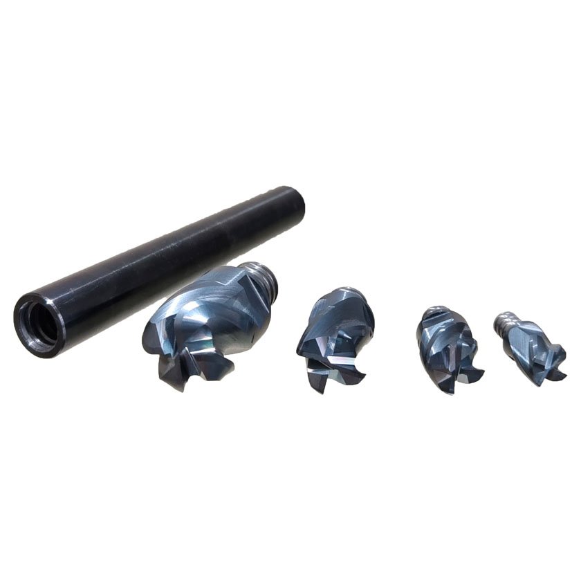High Quality Hard Alloy Round Nose End Mills Head CNC Machine Cutter Tools Exchangeable Ball Nose End Mill Head With Boring Bars