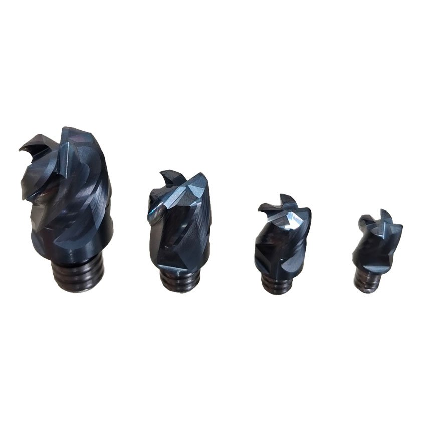 High Quality Hard Alloy Round Nose End Mills Head CNC Machine Cutter Tools Exchangeable Ball Nose End Mill Head With Boring Bars