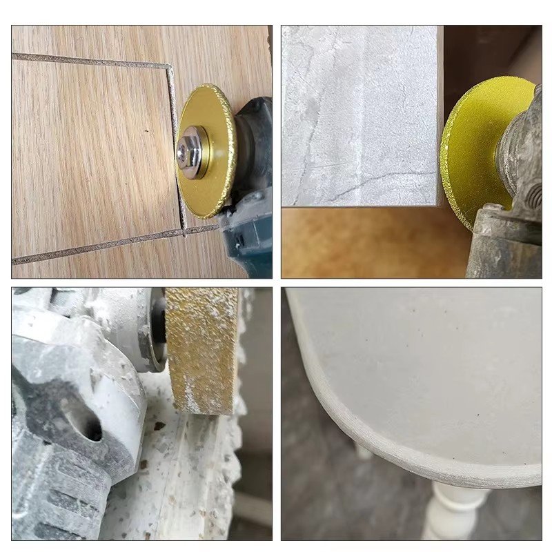 1Pcs Bore 20mm Diameter 3Inch/75mm Dry Vacuum Brazed Diamond Grinding Wheel Edge Profile Grinding Disc Marble Granite