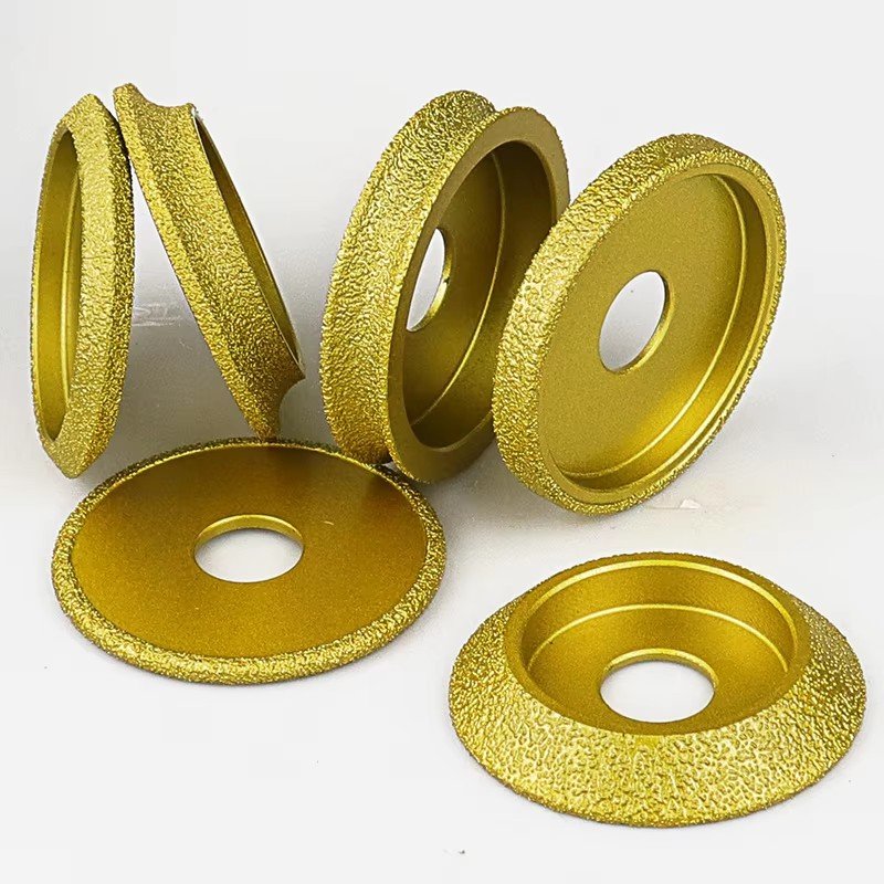 1Pcs Bore 20mm Diameter 3Inch/75mm Dry Vacuum Brazed Diamond Grinding Wheel Edge Profile Grinding Disc Marble Granite