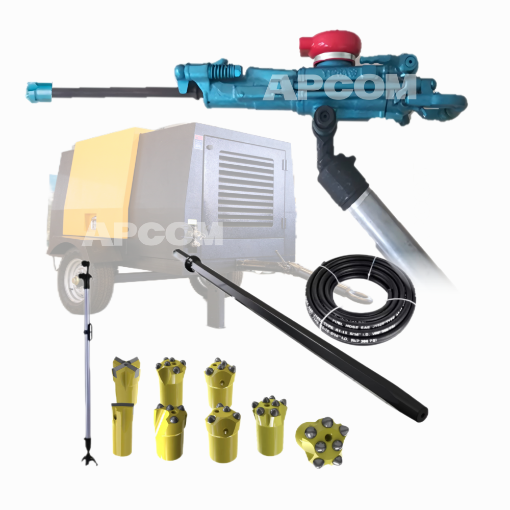 APCOM YT 28 pusher mine bore small airleg handheld hand held mining pneumatic jack hammer rock drill prices equipment kaishan