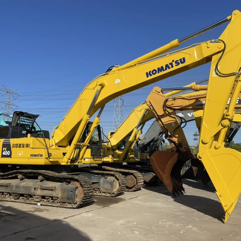 Low price Komatsu PC400 40ton crawler excavator with jack hammer, original painting Komatsu PC 400 digger in China