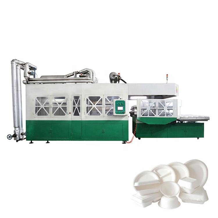 Fully Automatic Biodegradable Pulp Molding Sugarcane Bagasse Disposable Paper Plate Tableware Making Machine