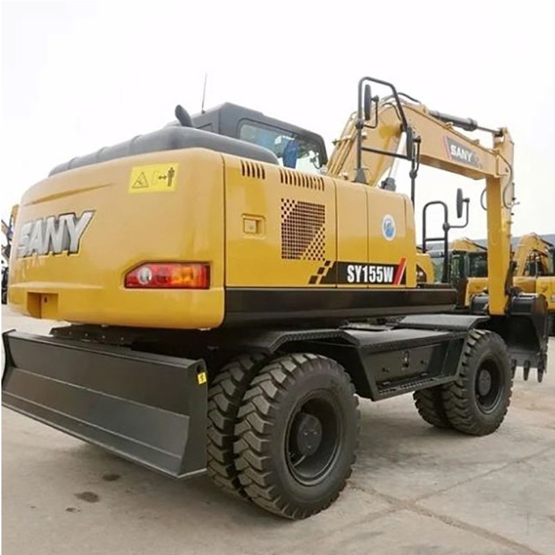 Used Sany SY155W Hydraulic Wheel Excavator For Sale 15 Ton SY155w SY155W-9 Excavator In China Stock