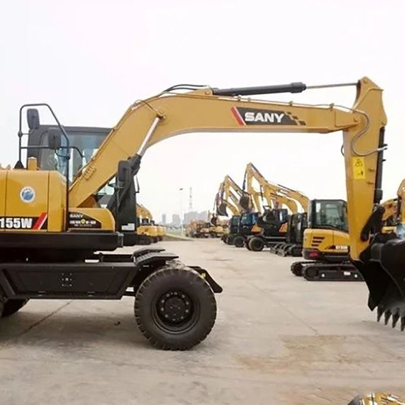 Used Sany SY155W Hydraulic Wheel Excavator For Sale 15 Ton SY155w SY155W-9 Excavator In China Stock