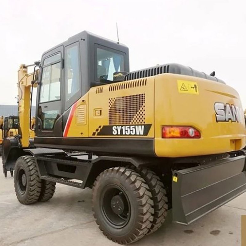 Used Sany SY155W Hydraulic Wheel Excavator For Sale 15 Ton SY155w SY155W-9 Excavator In China Stock