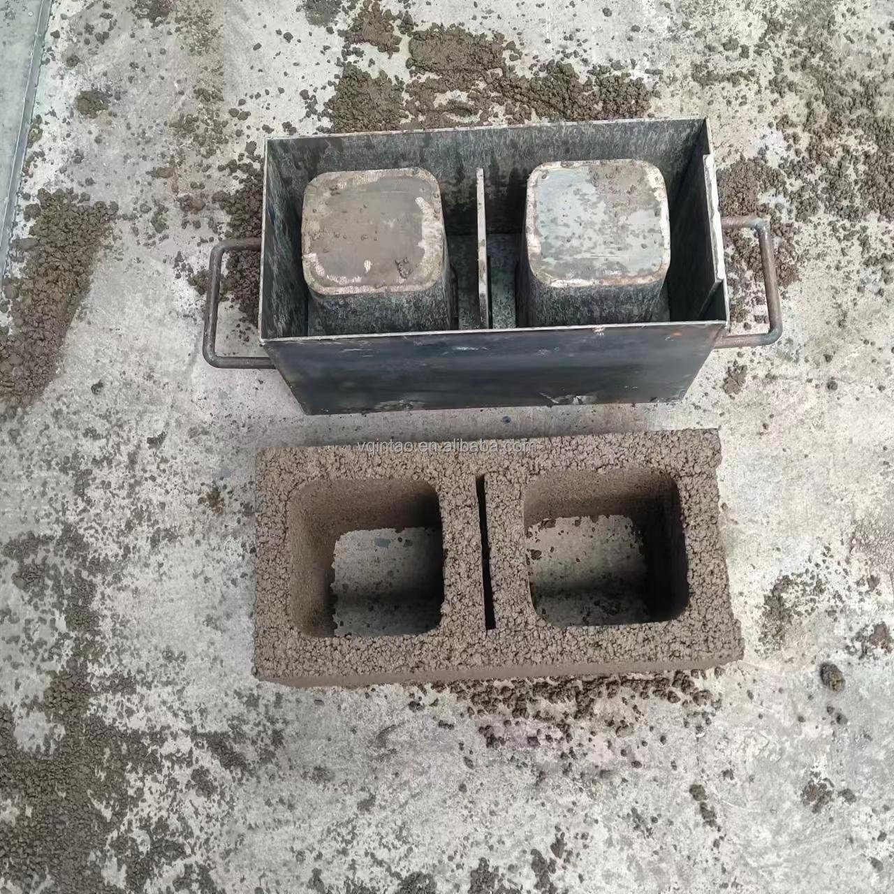 Widely used manual concrete block moulds for making concrete retaining wall block molds