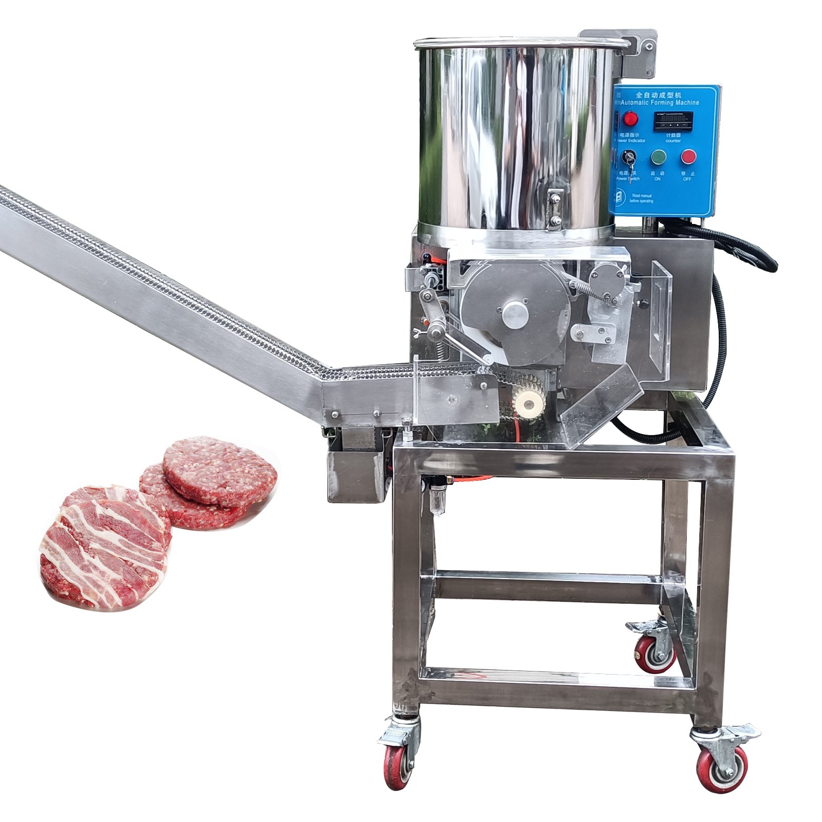 Potato Meat Price Automatic Beef Maker Form Chicken Nugget Make Jamaican Burger Patty Hamburger Machine