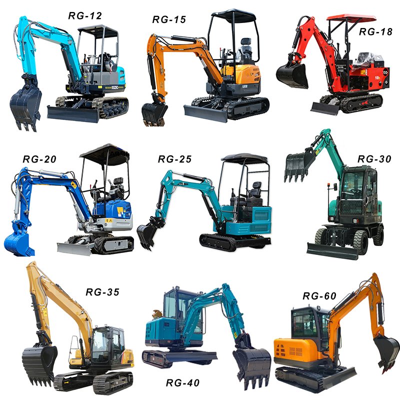 Kubota engine earth moving machinery 0.8 1 1.5 1.8 2.0 2.5 ton 3.5 Ton Crawler Diggers Cabin Mini Small Excavator