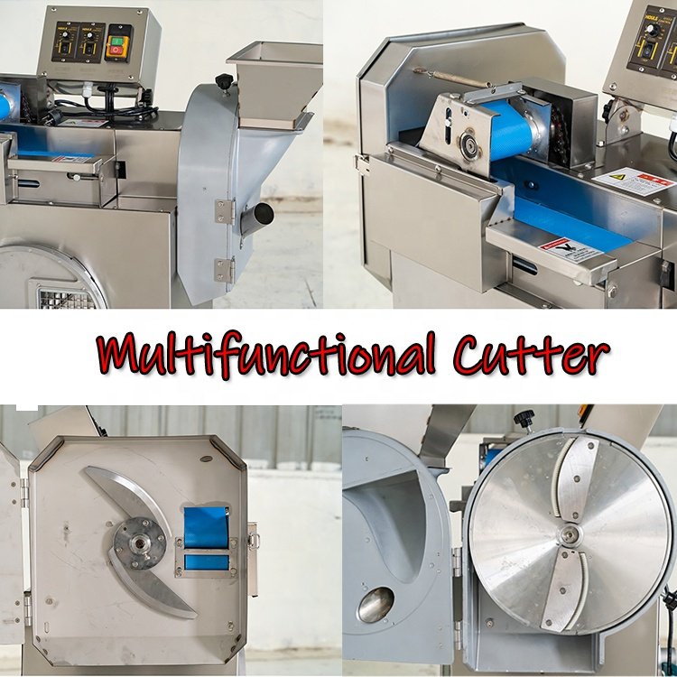 Electric commercial Vegetable slicer shredder dicer chopper cube cutter leaf vegetable cutting machine