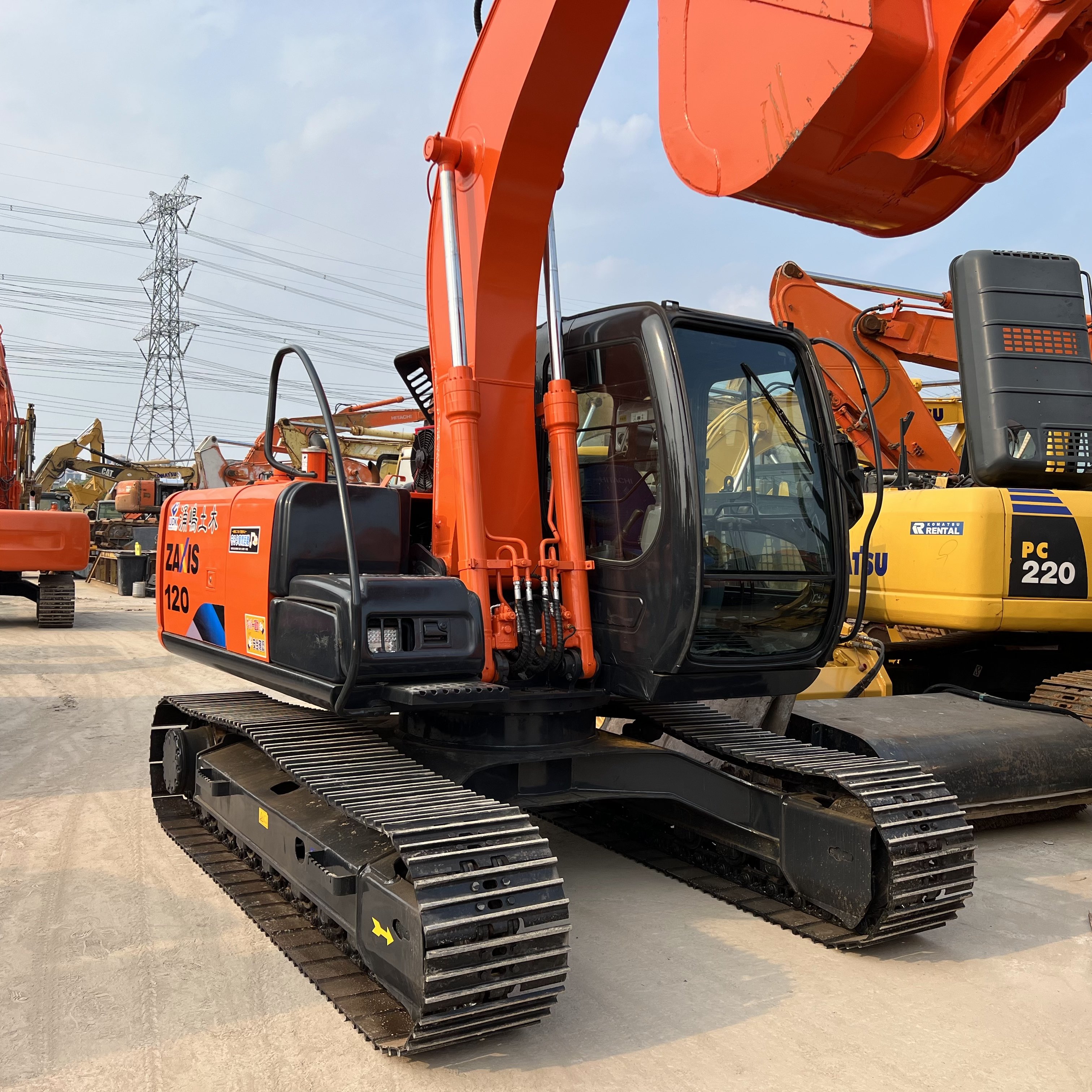 Used HITACHI ZX120 120 12ton crawler excavator Japanese original machine digger HITACHI120