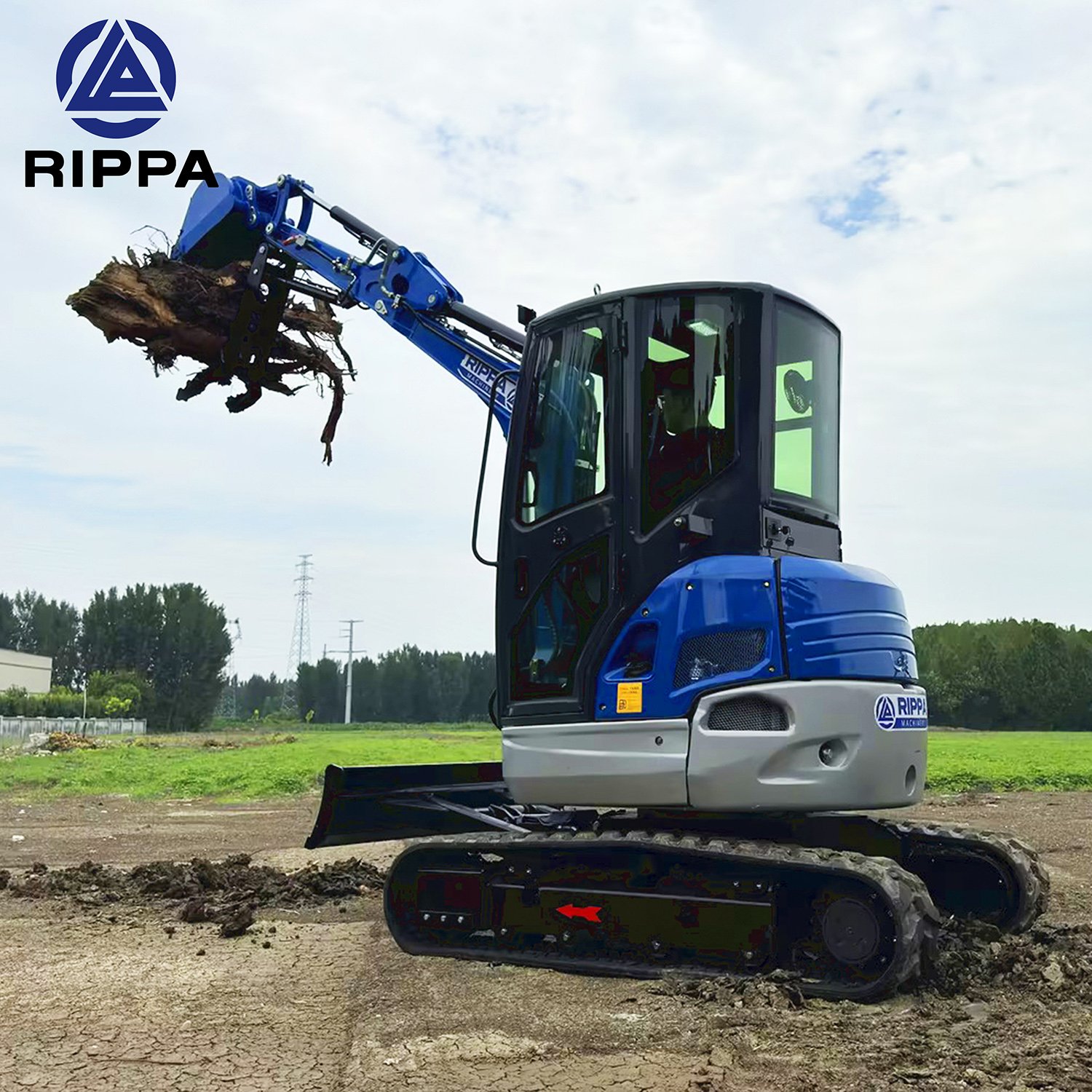 Farm Excavation Machine Rippa Mini Digger 3.5 Ton Hydraulic Mini Digger Small Excavator With Attachment