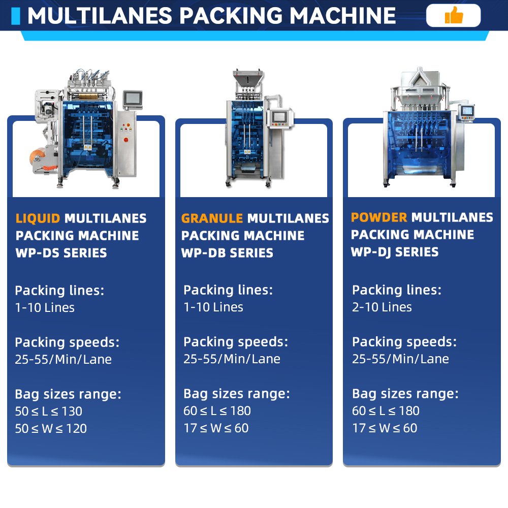 Manufacturer multi-lanes multi-function filling machinery honey juice sauce stick honey packaging liquid sachet packing machine