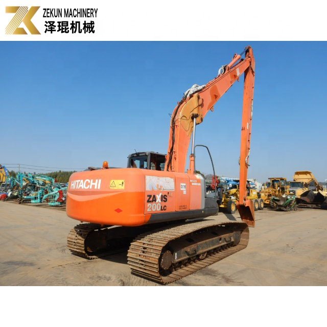 20 Tons Long Reach Boom Used Hitachi Long Arm Excavator ZX200LC ZX200LC-3