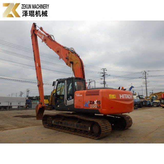 20 Tons Long Reach Boom Used Hitachi Long Arm Excavator ZX200LC ZX200LC-3