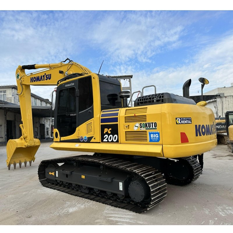 Fairly New Good Quality Used Excavator KOMATSU PC200-8 Hydraulic Crawler 20 Ton Construction Digger Machine