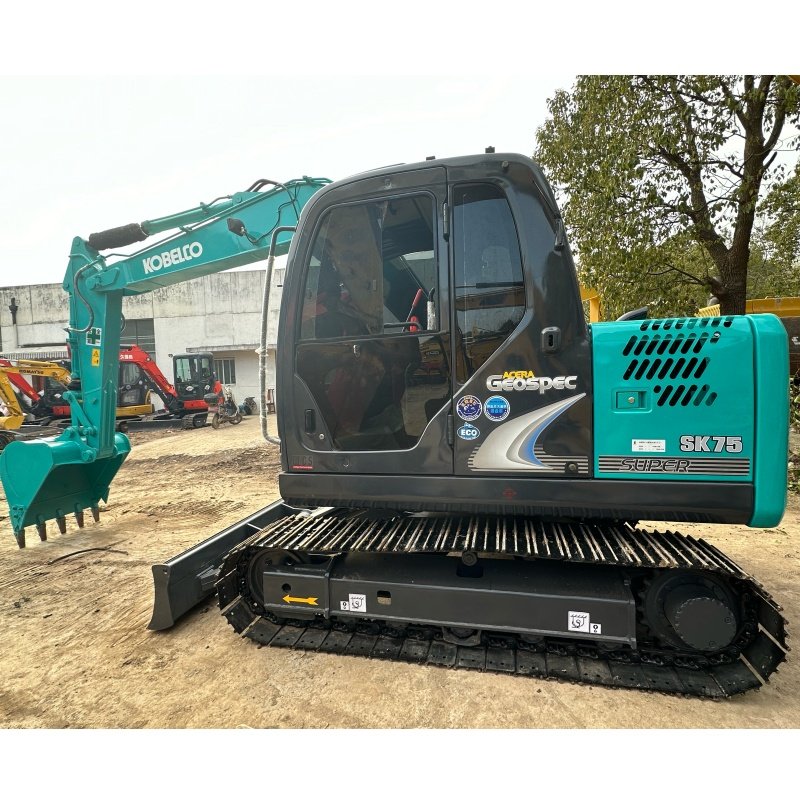 Hot sale used excavator KOBELCO SK75 good quality high performance 7.5 ton EPA CE digging machine low price