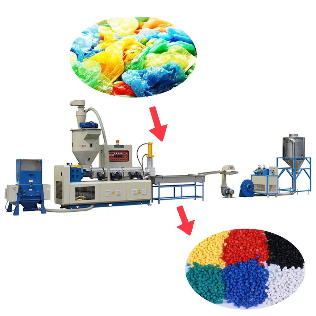 Automatic Waste PET Bottles Recycle Hot Washing Line Plastic Extruders Recycling Two Stage Plastic Recycling Machine Price