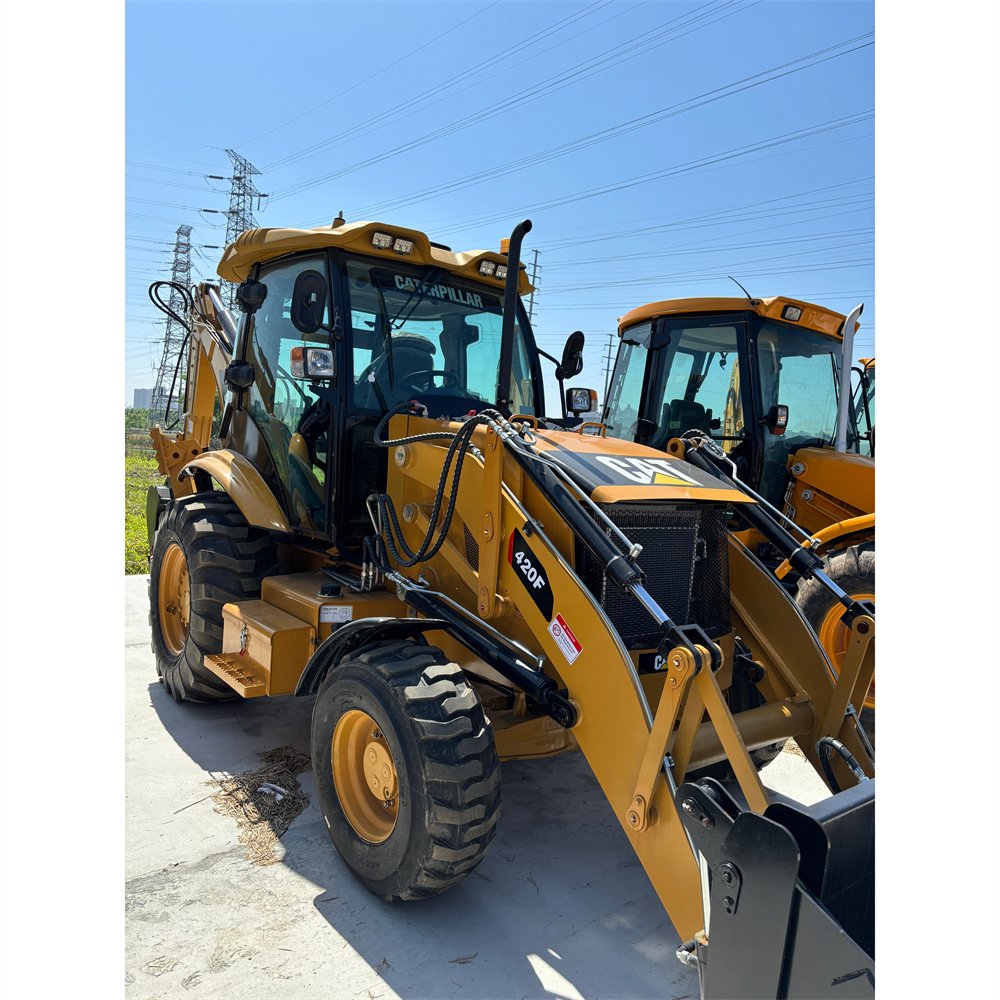 Used cat excavator 420f backhoe loader digger machinery original cat second hand crawler excavator construction machine