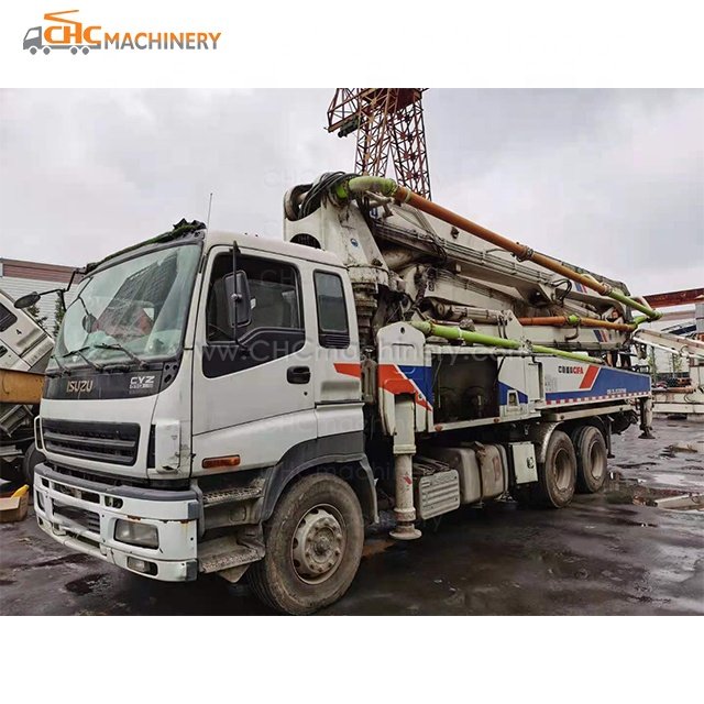 Used 2012 Truck Mounted Concrete Pumps Zoomlion ZLJ5335THB 47X-5RZ Used Concrete Pumps Zoomlion 47M Concrete Pump Truck On Sales