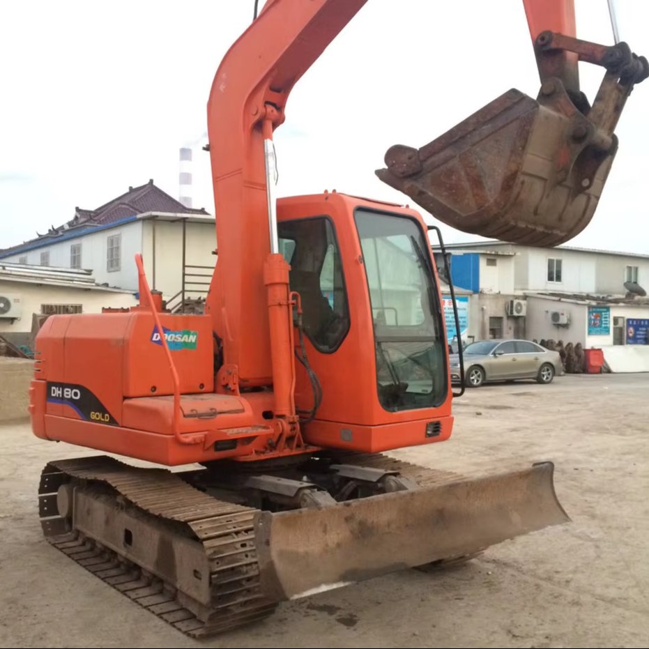 Used Mini Excavator 8 Ton Doosan DH80 80GOLD Used Hydraulic Excavator Machine for Sale/DOOSAN 80
