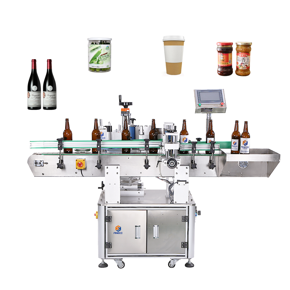 FK-805 Vertical Taper Conical Cone Bottles Cups round bottles Sticker Labeling Machines