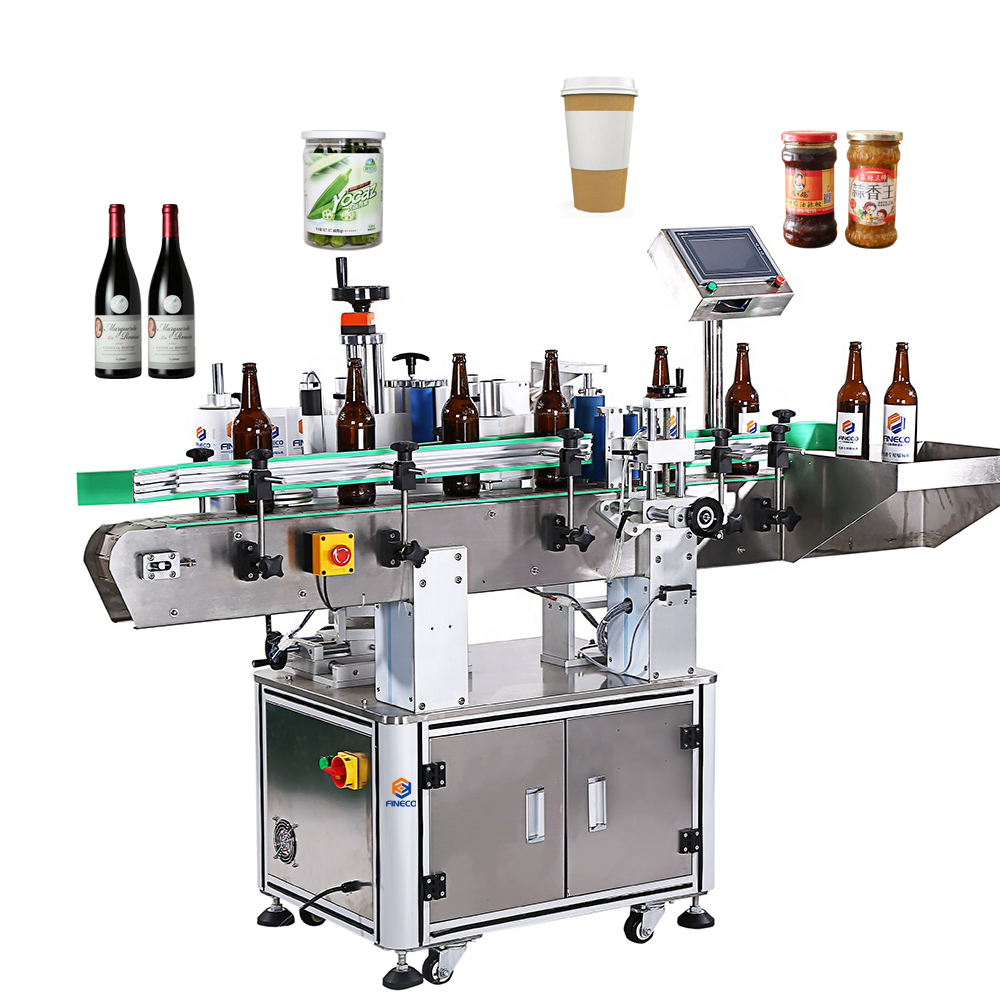 FK-805 Vertical Taper Conical Cone Bottles Cups round bottles Sticker Labeling Machines