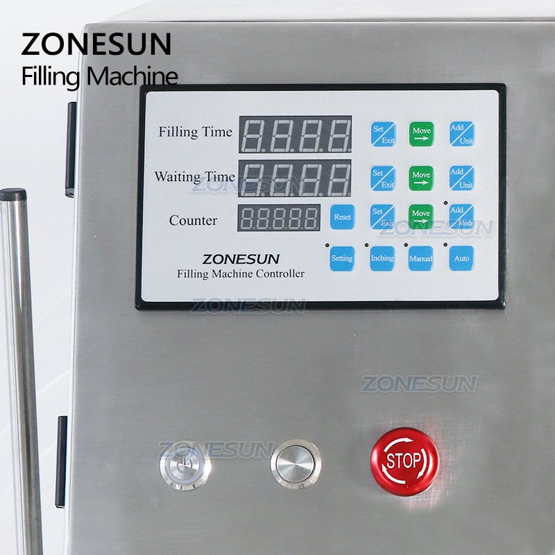 ZONESUN ZS-DPYT12P 12 Heads Semi Automatic Diaphragm Pump Juice Liquid Bottle Filling Machine