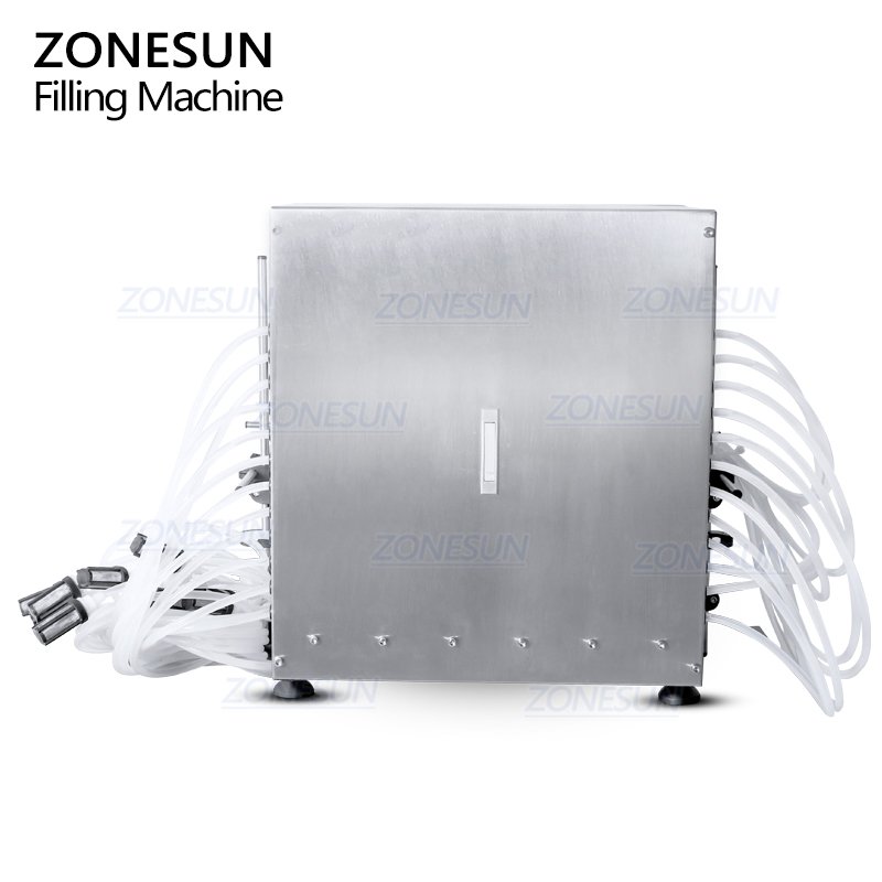 ZONESUN ZS-DPYT12P 12 Heads Semi Automatic Diaphragm Pump Juice Liquid Bottle Filling Machine