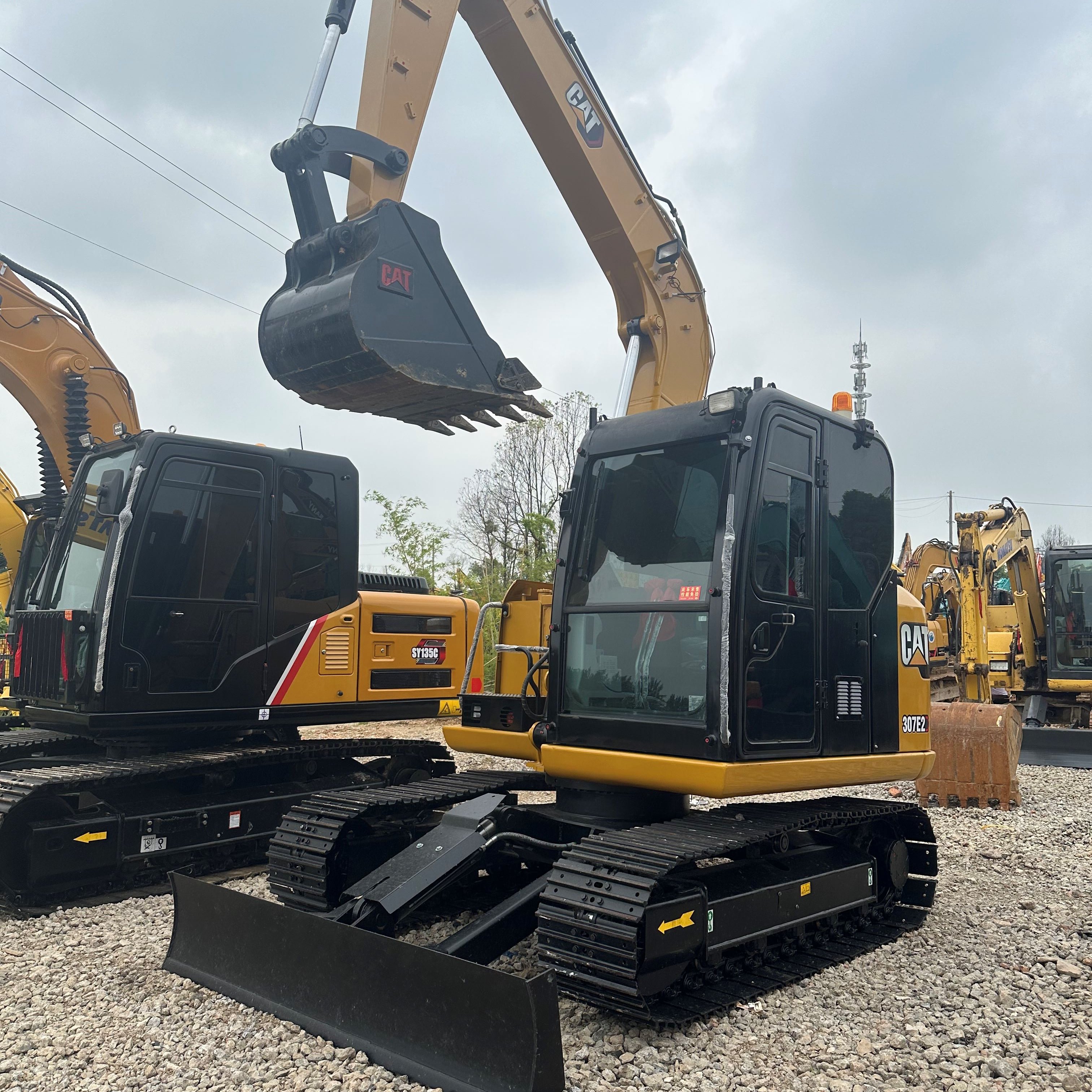 Cat307e 7Ton Original Used Caterpillar Excavator Cat307E 307 307E2 Cheap Price Small Digger Excavators Cat 307E Crawler Machine