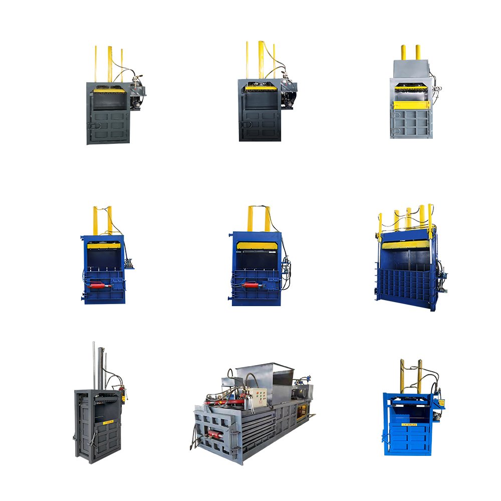 Various Models Plastic Pet Bottle Baler Cardboard Old Used Waste Paper Hydraulic Baling Press Machine