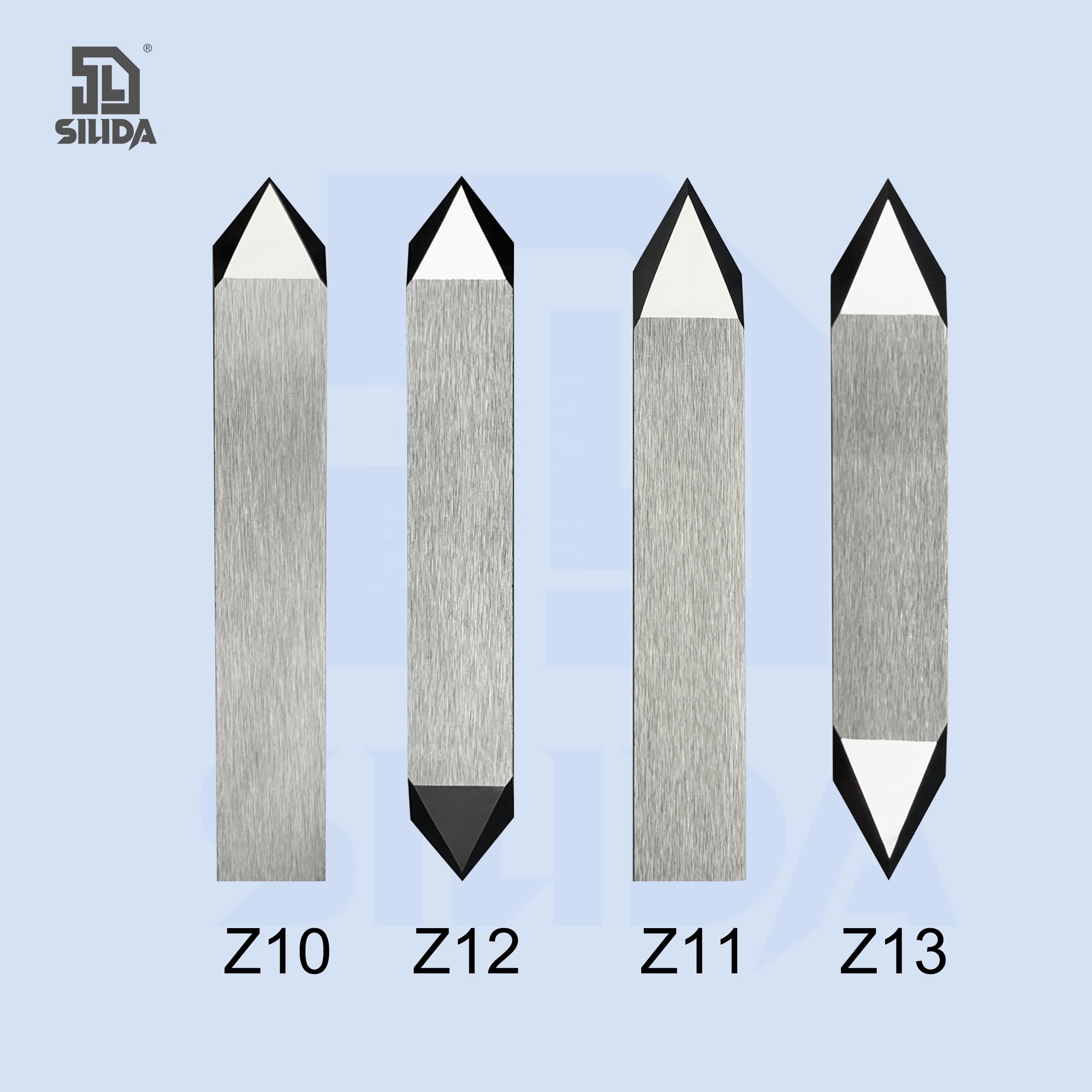 Z10 Z11 Z12 Z13 Z44 Z45 Z46 for ZUND Tungsten carbide cutting blades Used for digital cutting systems Double-edged drag knife