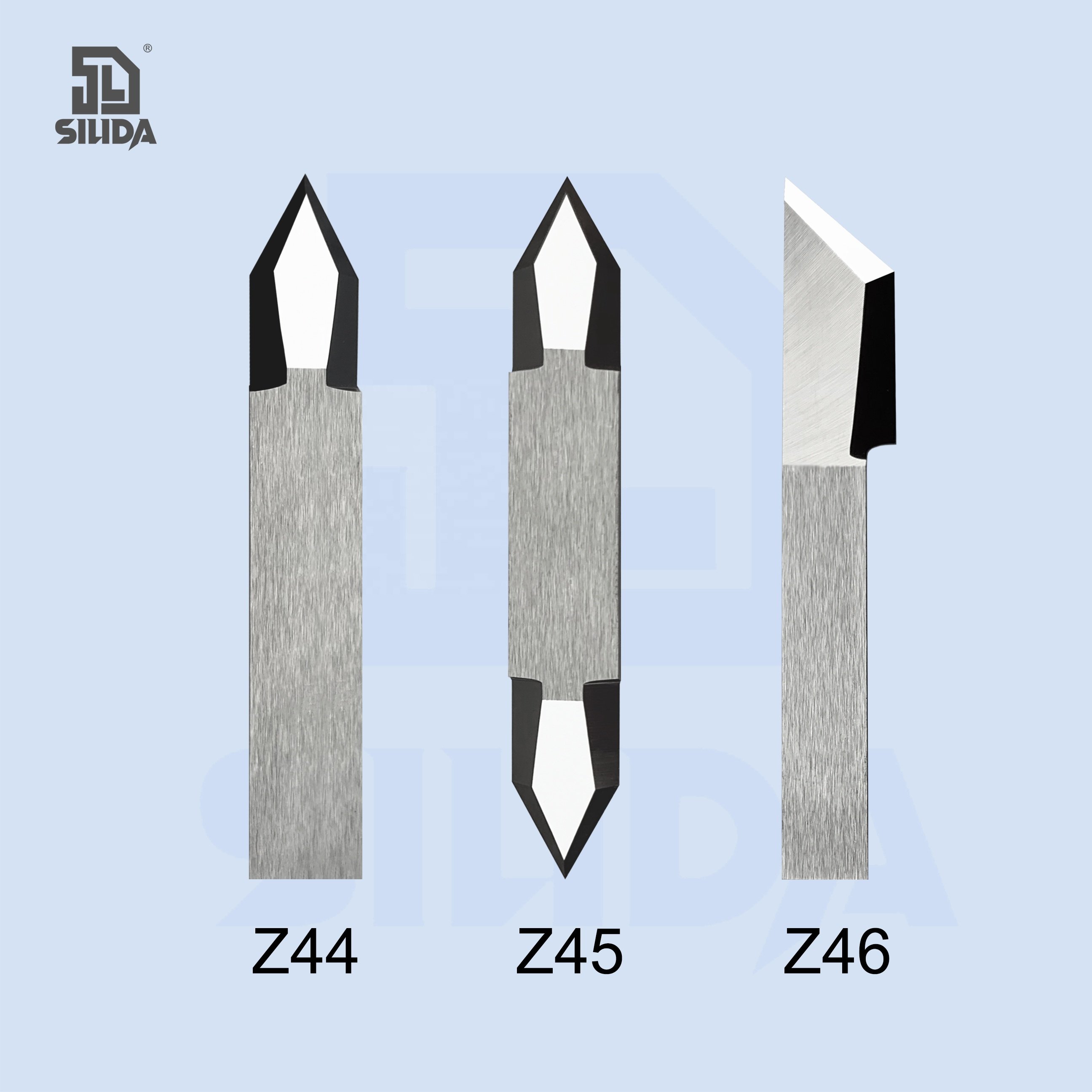 Z10 Z11 Z12 Z13 Z44 Z45 Z46 for ZUND Tungsten carbide cutting blades Used for digital cutting systems Double-edged drag knife