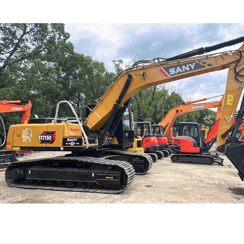 90% new good condition second hand cheap China high quality low price machine 20 ton crawler digger used excavator sany 215