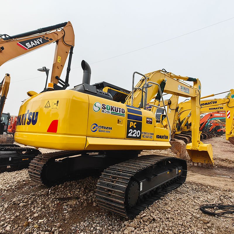 Japan brand medium construction engine machinery used Komatsu PC220 220 second hand Komatsu 220-8 crawler digger excavadora