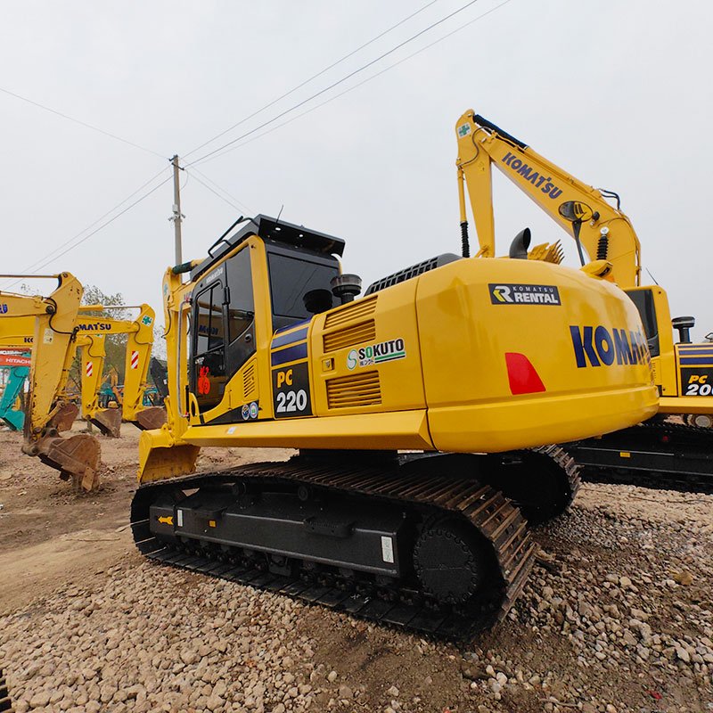 Japan brand medium construction engine machinery used Komatsu PC220 220 second hand Komatsu 220-8 crawler digger excavadora