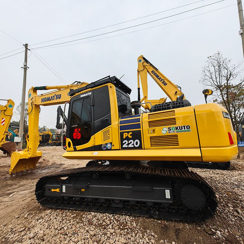 Japan brand medium construction engine machinery used Komatsu PC220 220 second hand Komatsu 220-8 crawler digger excavadora