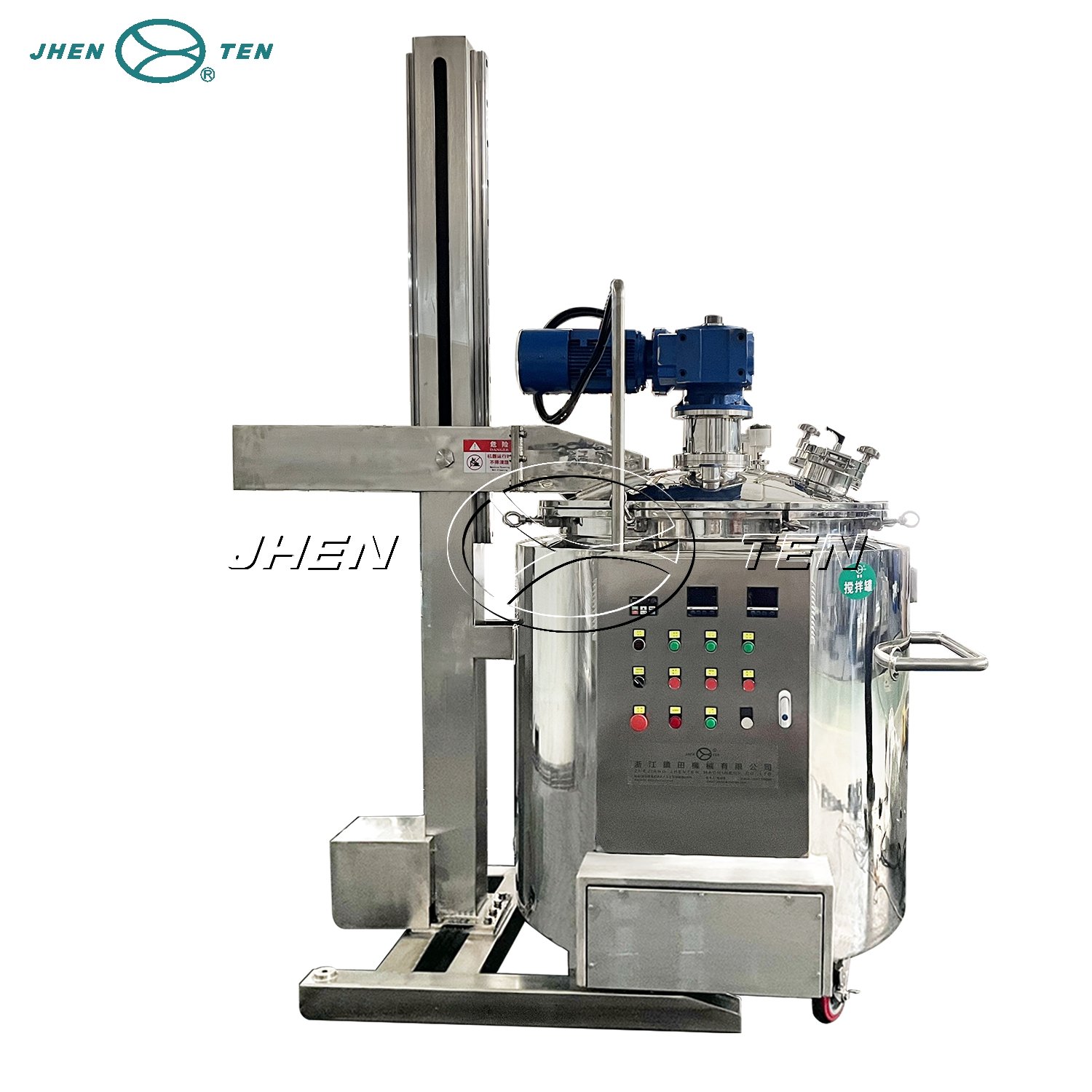 JHENTEN Manufacturing facility Movable liquid detergent making machine with brake casters