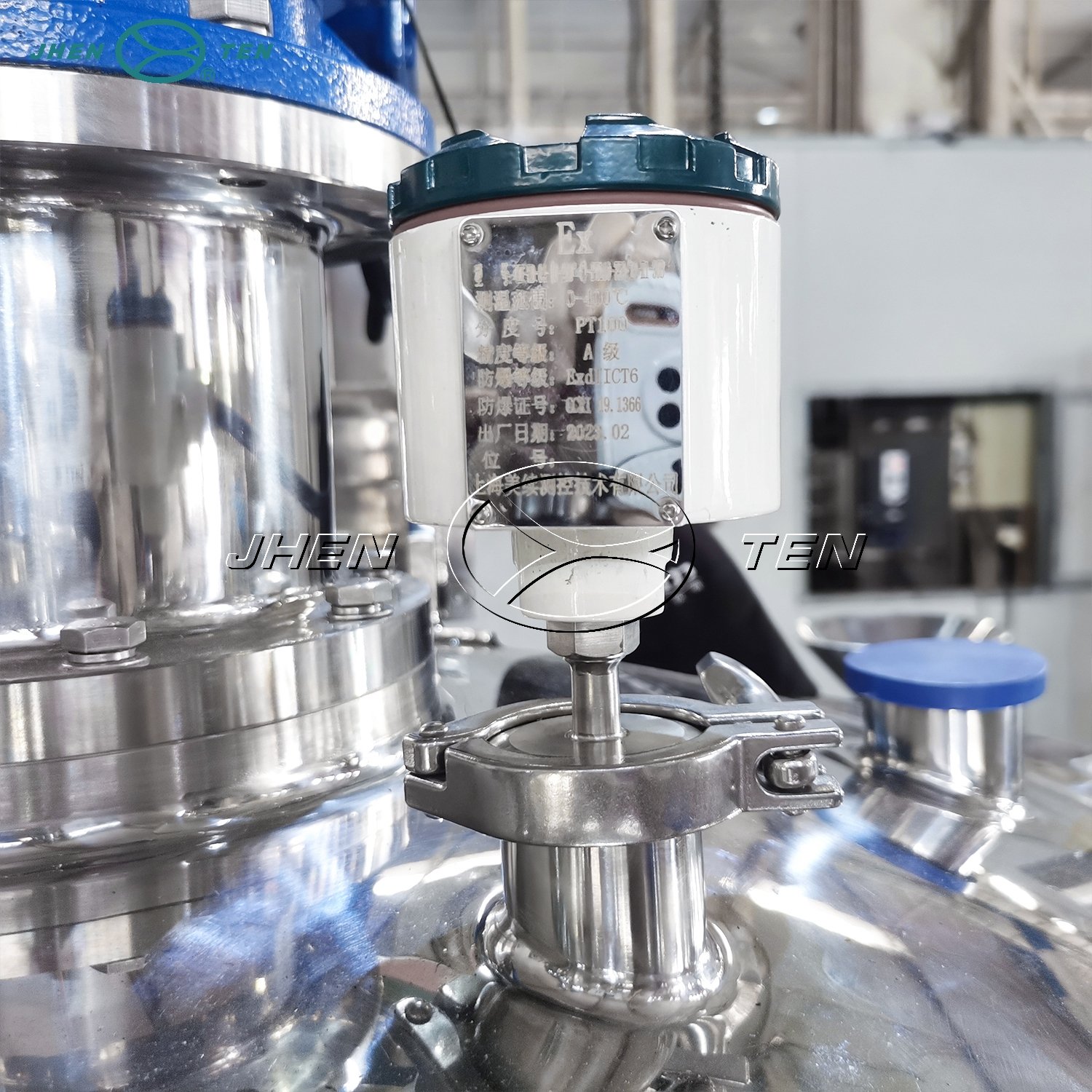 JHENTEN Manufacturing facility Movable liquid detergent making machine with brake casters