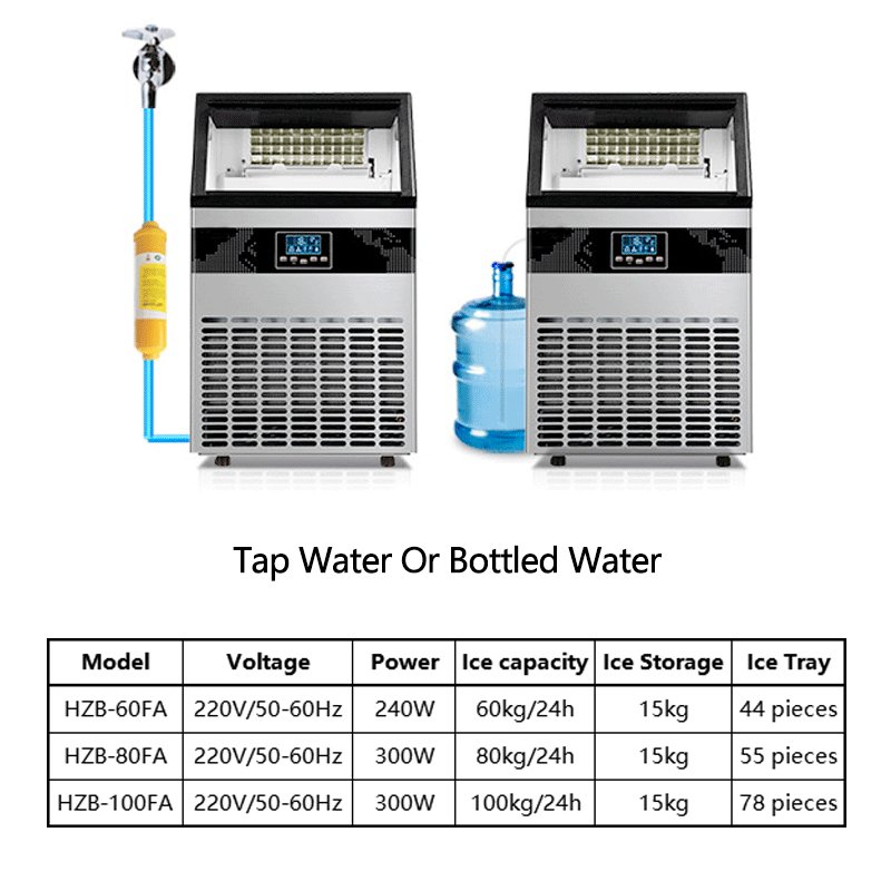 Stainless Steel 100kg Commercial Ice Maker Machine Price Ice Cube Making Machine Ice Making Machine For Business Home Use