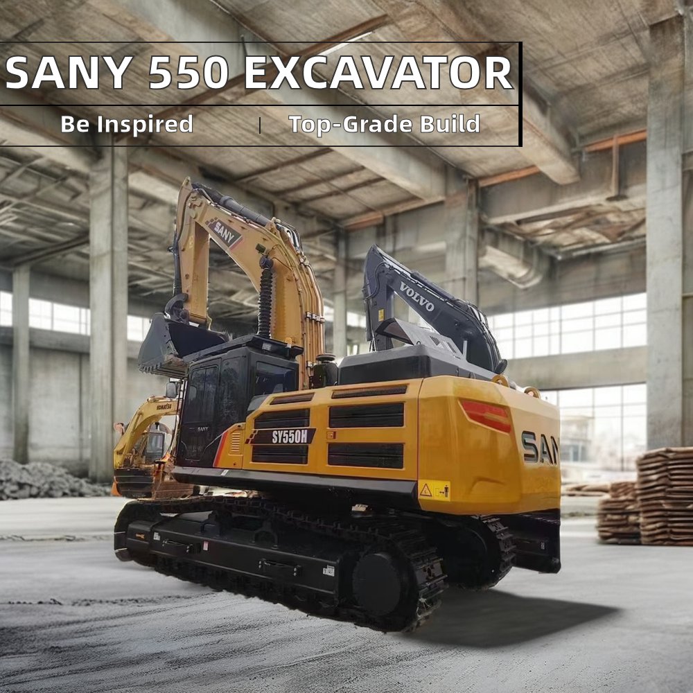 Sany 550 Excavator Machine Used Big Construction Truck Sale 50 Ton Operating Weight Core Engine Pump Motor Gear Gearbox PLC