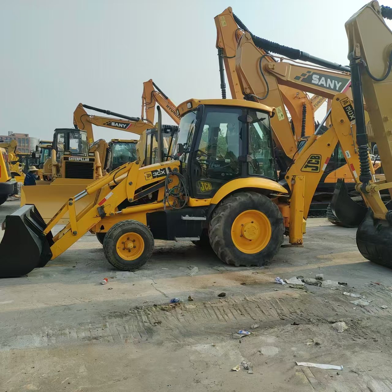 High Quality JCB Used 3CX 4CX Excavator Whole Machine in Good Condition Earthmoving Machinery Low Price CAT 420F Backhoe Loader