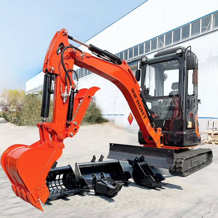 Infront Excavators Machine Automation Hydraulic Mini Small Micro Crawler Bagger Digger Mini Excavator 1 2 3 Ton