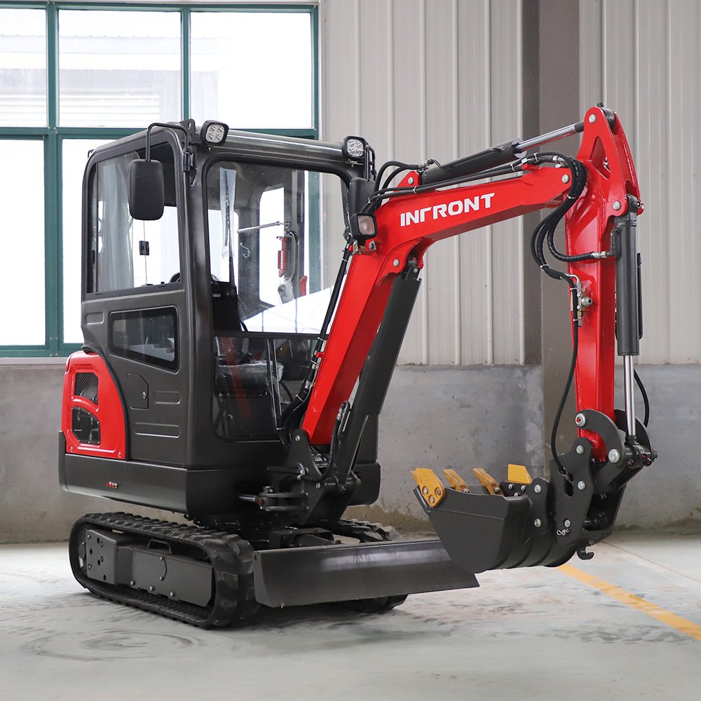 Infront Excavators Machine Automation Hydraulic Mini Small Micro Crawler Bagger Digger Mini Excavator 1 2 3 Ton